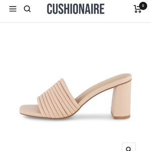 CUSHIONAIRE Women's Cream Heeled Sandals